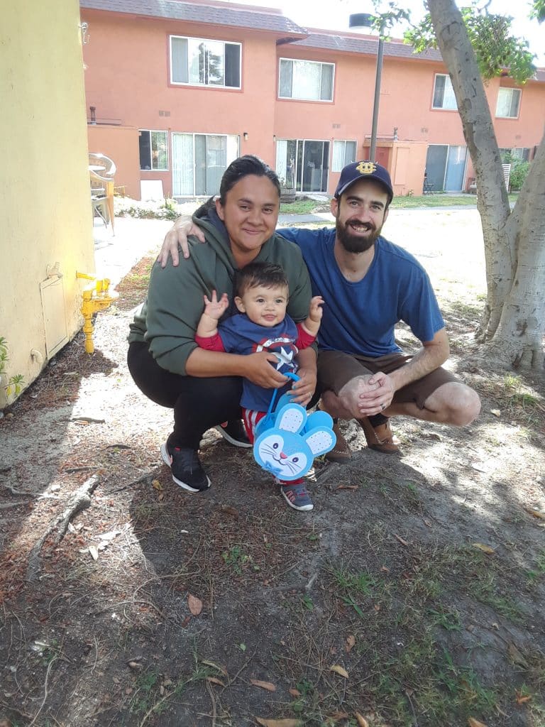 Nick Corum, wife Dulce, with son McKinley