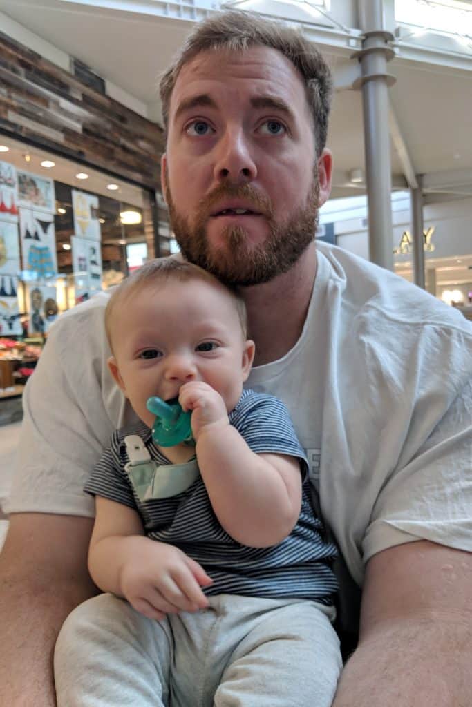 Baby freaks out at dad without beard