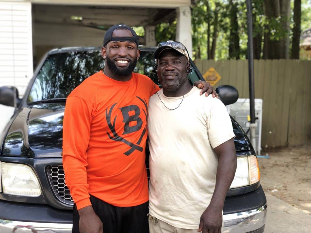 Diantae with his father 