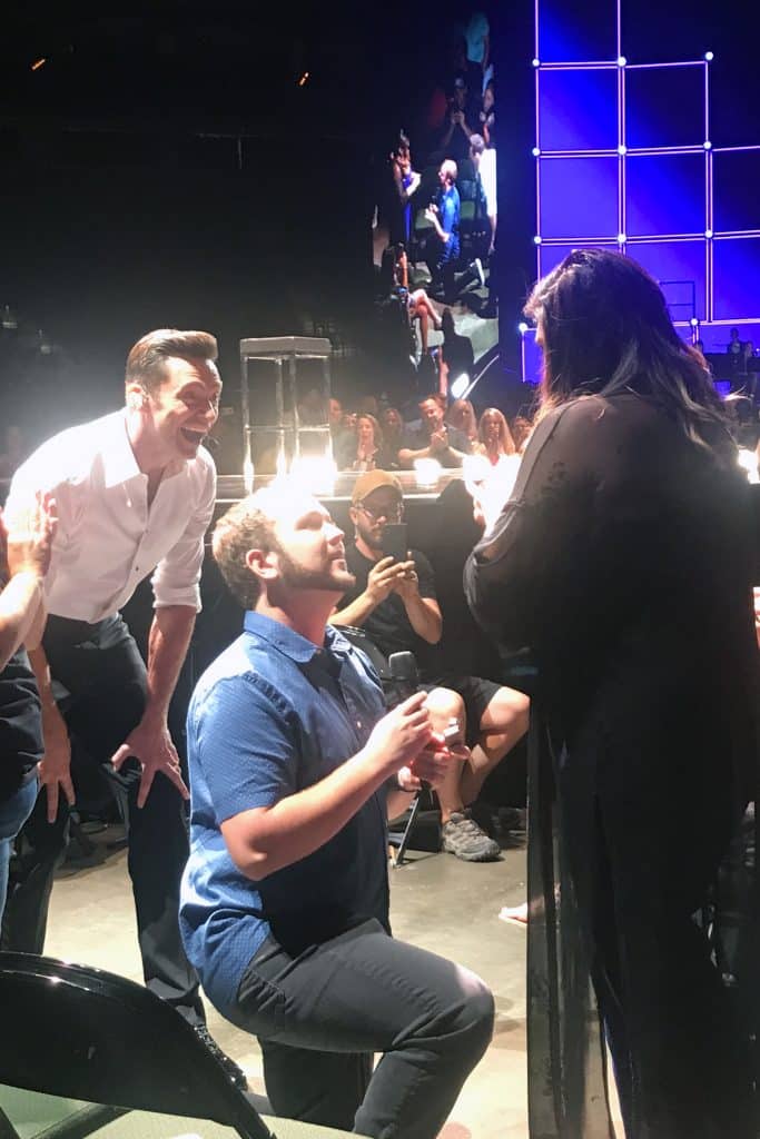 Hugh Jackman helps Joe Kripal propose