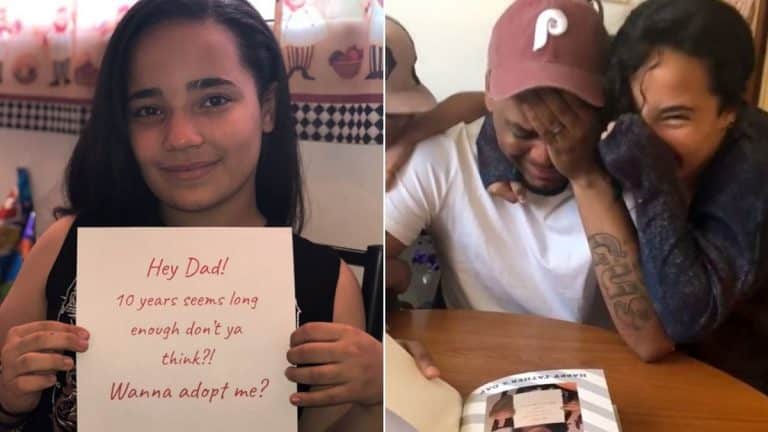 Girl Surprises Stepdad With Photo Book Adoption Gift