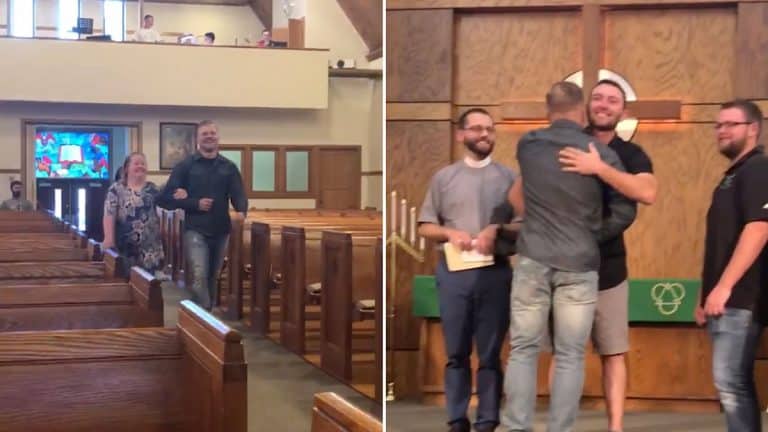 Marine Best Man Surprises Groom At Wedding Rehearsal