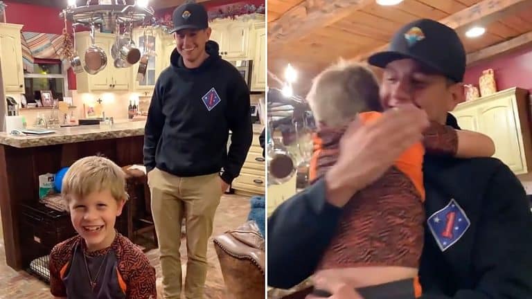 U.S. Marine Surprises His Brother After Finishing Active Service