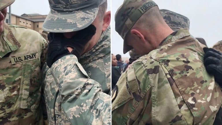 Airman Surprised By Military Father And New Baby Sister He Had Never Met