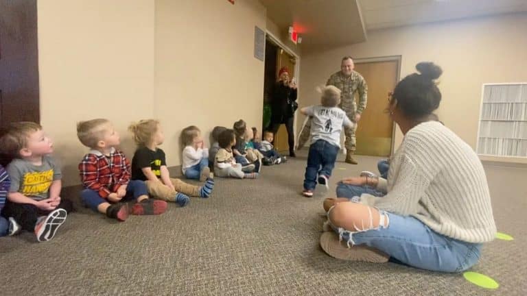 Boy Brings Military ‘Daddy Doll’ To Daycare Only To Be Surprised By Real Dad Returning From Year-long Deployment Overseas Boy Brings Military ‘Daddy Doll’ To Daycare Only To Be Surprised By Real Dad Returning From Year-long Deployment Overseas