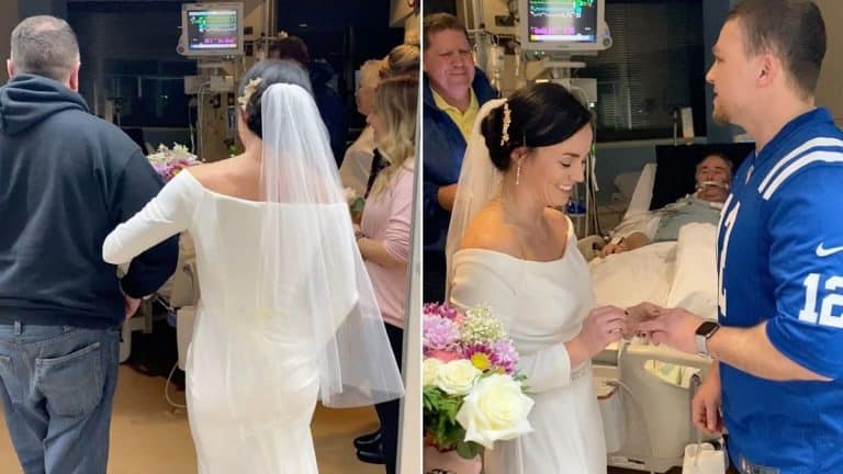 Bride Holds Wedding In ICU So Her Terminally Ill Father Can Be There For The Big Day Bride Holds Wedding In ICU So Her Terminally Ill Father Can Be There For The Big Day