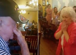 Restaurant sings to veteran during last meal
