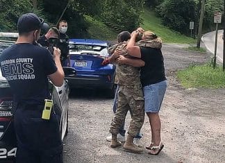 Pulled over by cops, surprised by military son
