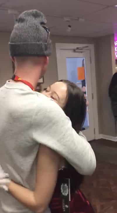 Marine surprises girlfriend at prom dress fitting