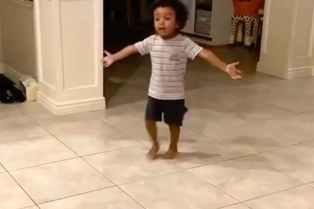 basketball mad toddler disputes traveling call