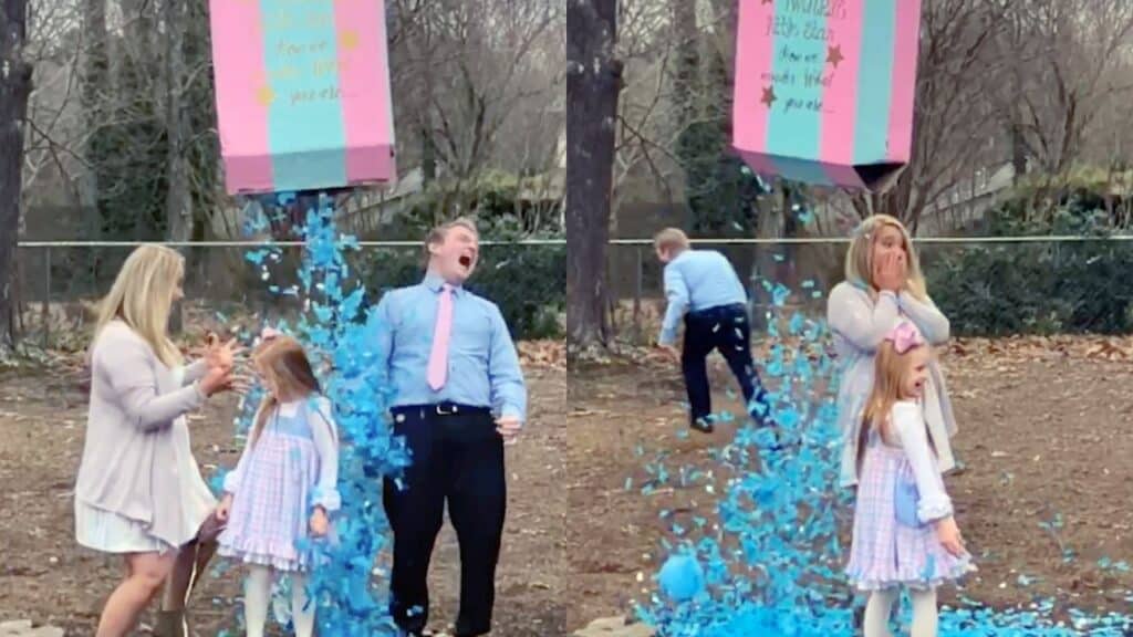 Gender reveal reaction