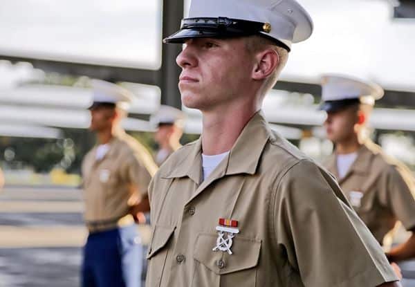 Marine on parade