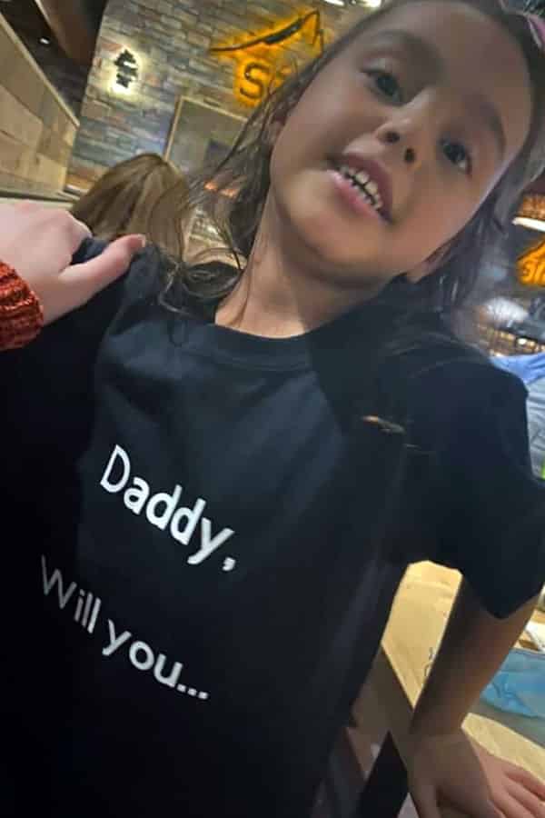 girl reveals t-shirt adoption