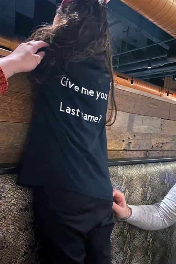 girl reveals t-shirt adoption