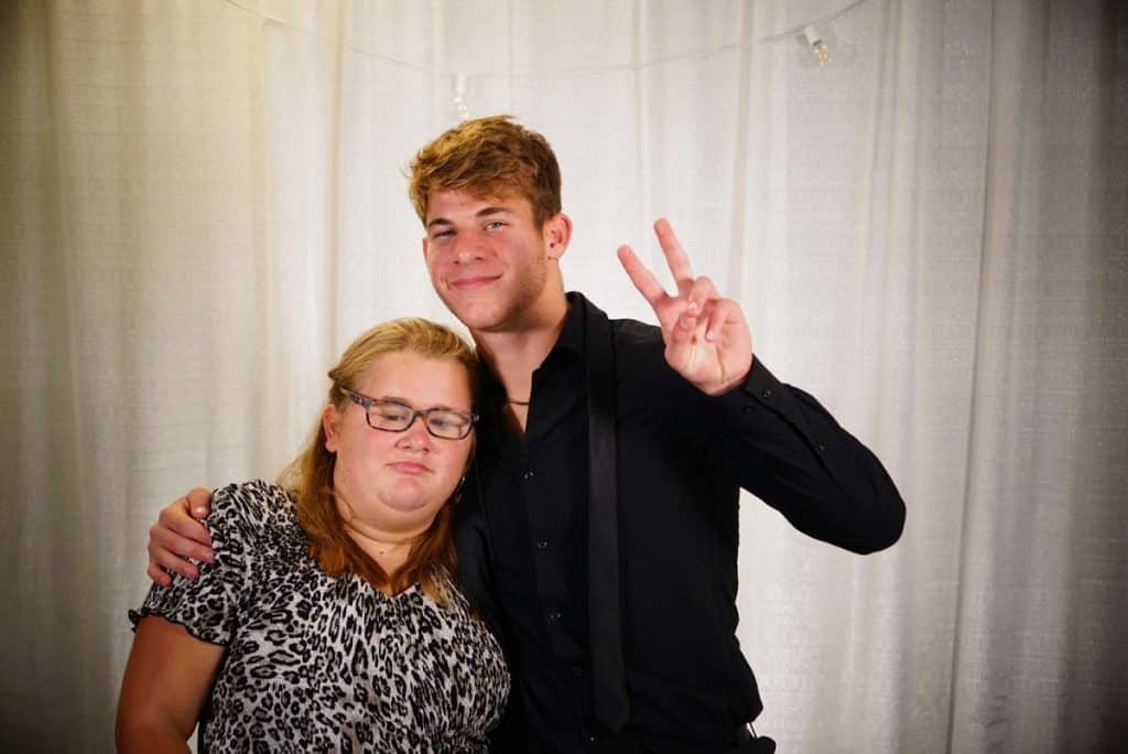 Grace and Luke at homecoming dance together