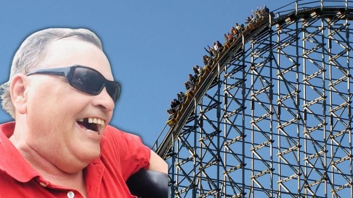 blind veteran rides rollercoaster