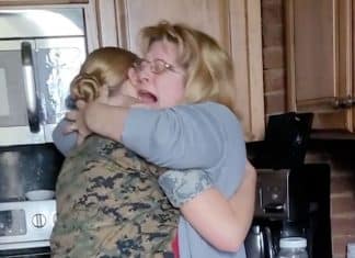 Marine Surprises Mom