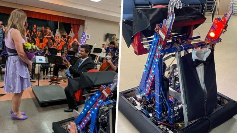 Boyfriend Uses Robot to Propose to Orchestra Director