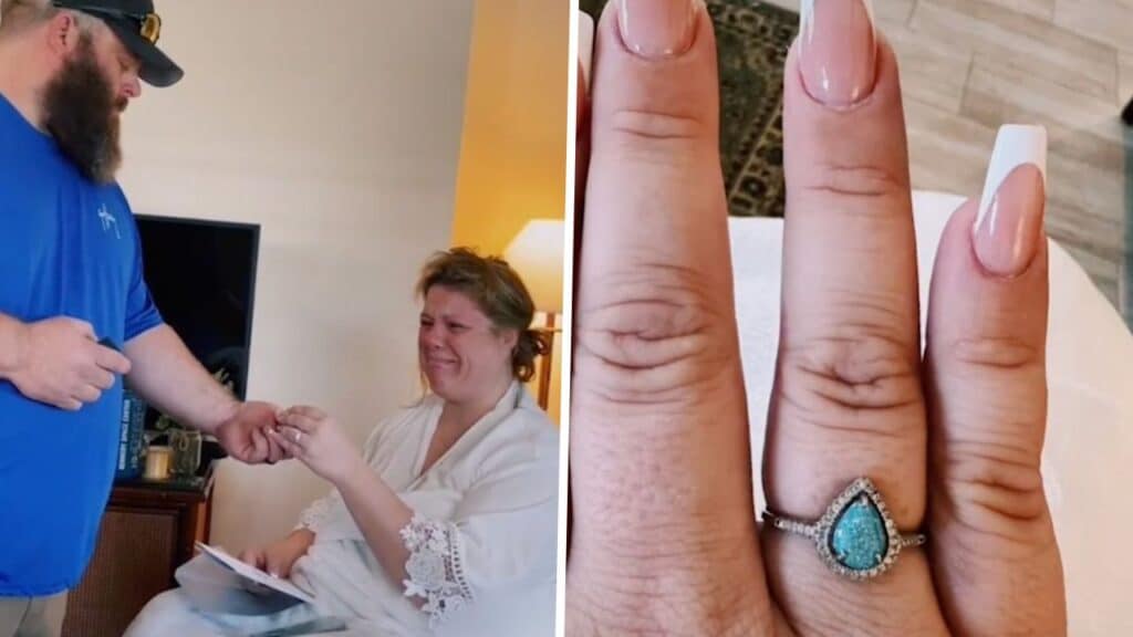 ring containing father's ashes gifted as surprise on wedding day