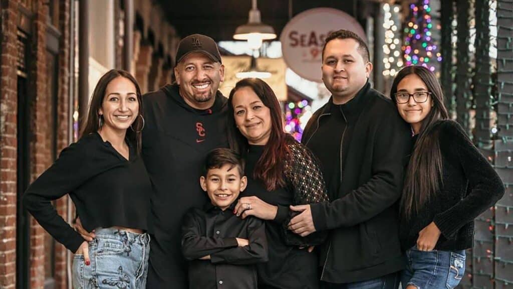 The family together before Summer's passing.