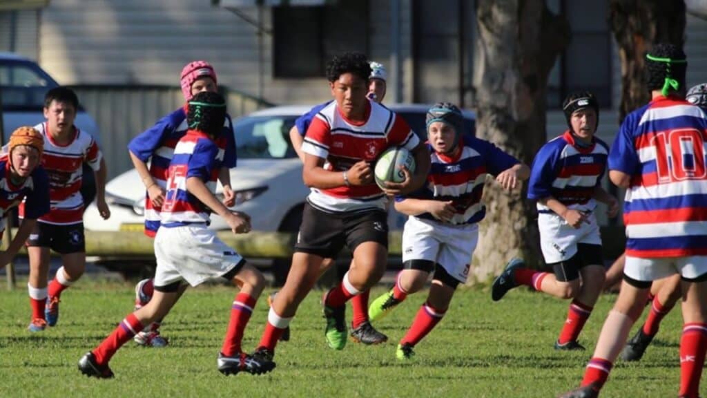 Max playing rugby