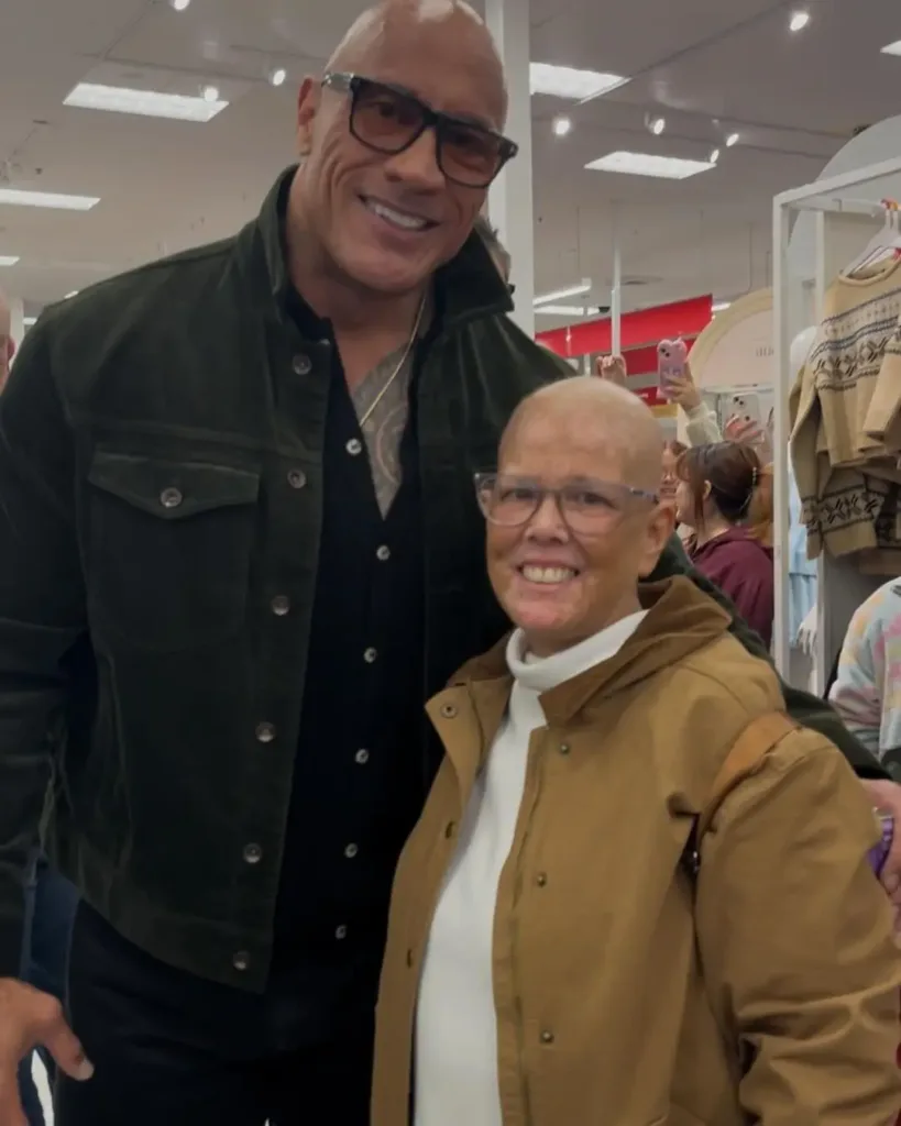 Shari and Dwayne "The Rock" Johnson in a Target store in Clifton, NJ.