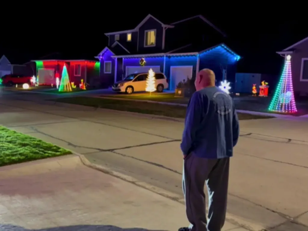 Neighbors and passersby have loved the unique Christmas display.