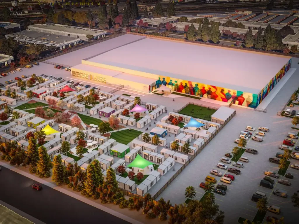 An artists impression of the finished campus in Sacramento County, California