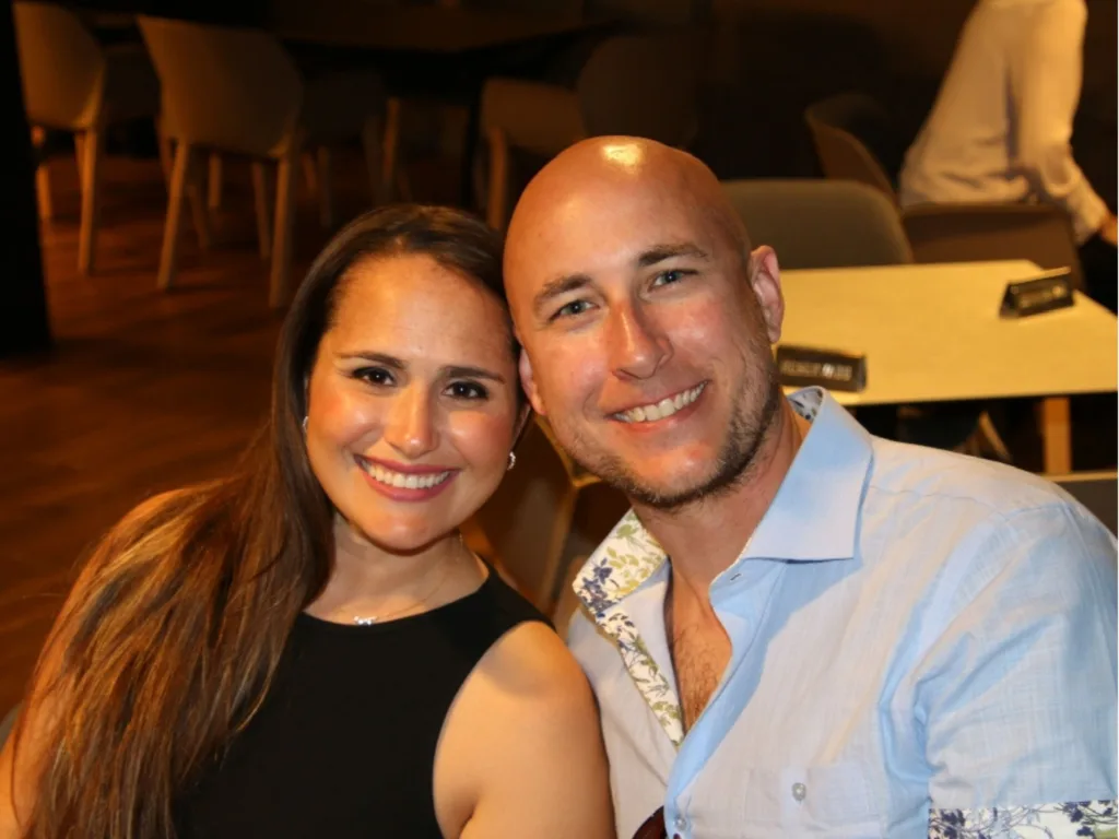 Kelly and Stephen smile together in a personal photo before their Yosemite adventure elopement shoot.