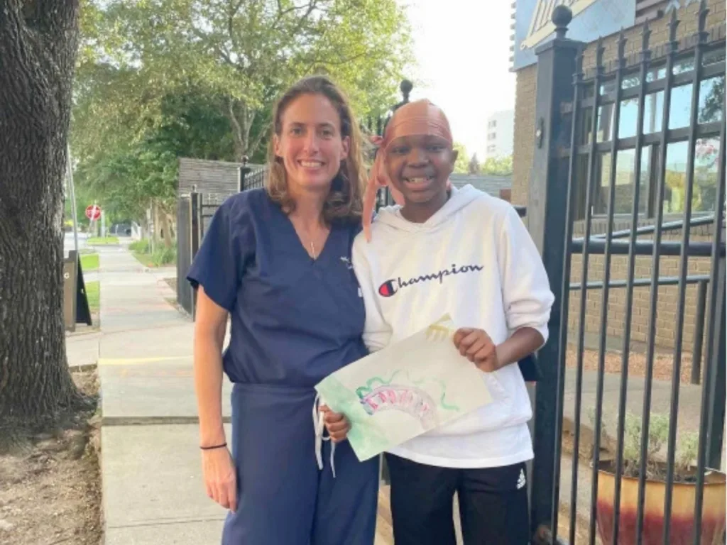 Dylan with Dr. Mary Austin